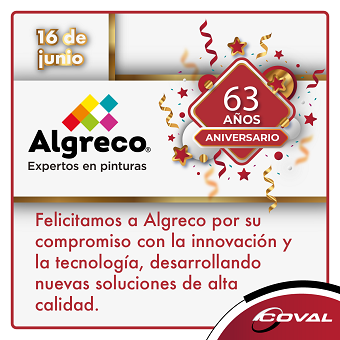 Felicitamos a Algreco por su aniversario 63° con productos de alta calidad