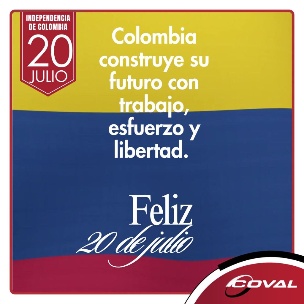  ¡Feliz Día de la Independencia!	
Colombia construye su futuro con trabajo, esfuerzo y libertad. ¡Feliz 20 de julio!	
Sigamos construyendo país.