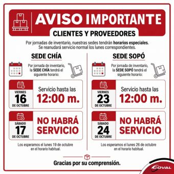 📢 Aviso importante para clientes y proveedores🚨